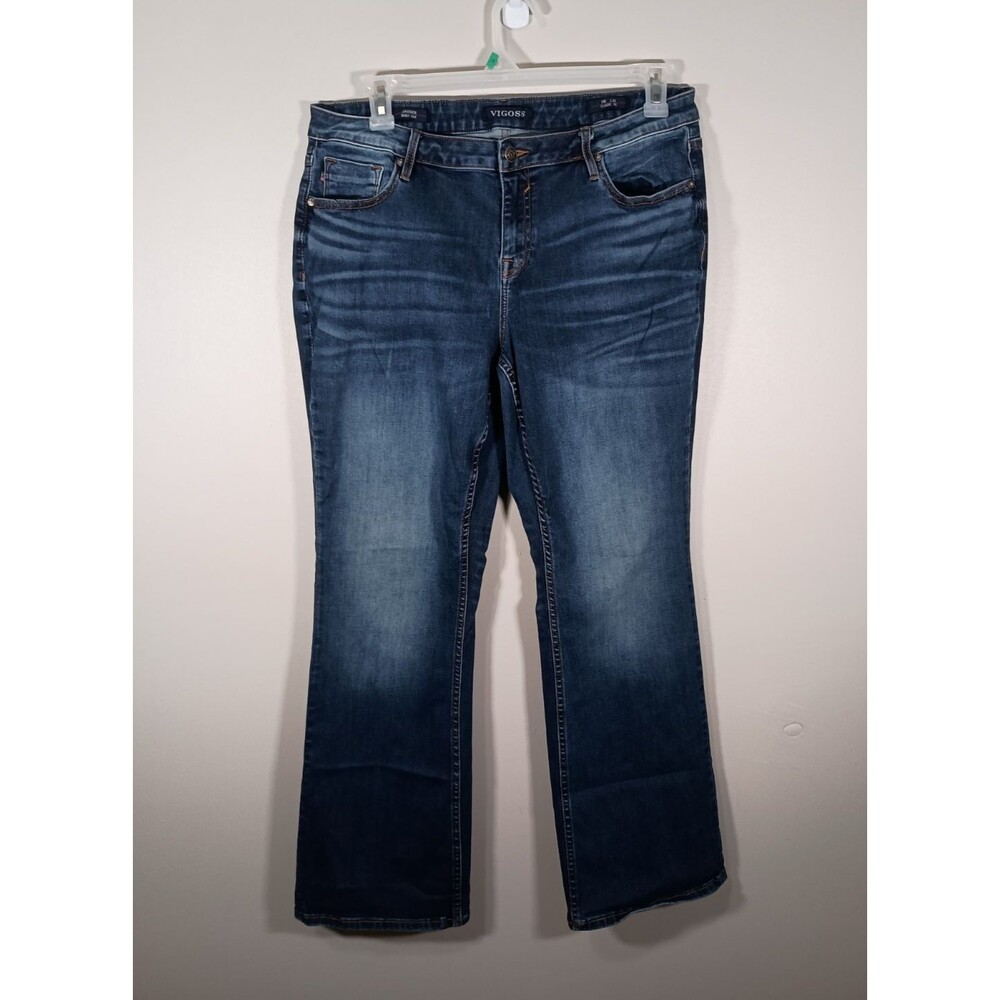 Vigoss Jagger Boot cut Womens Classic Fit Medium Wash Jeans Size 16